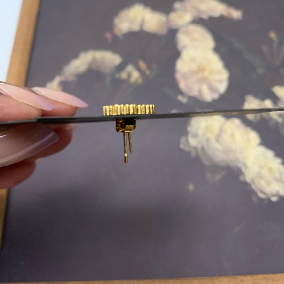 Gold and Black Butterfly Earrings - Picture 2 of 3